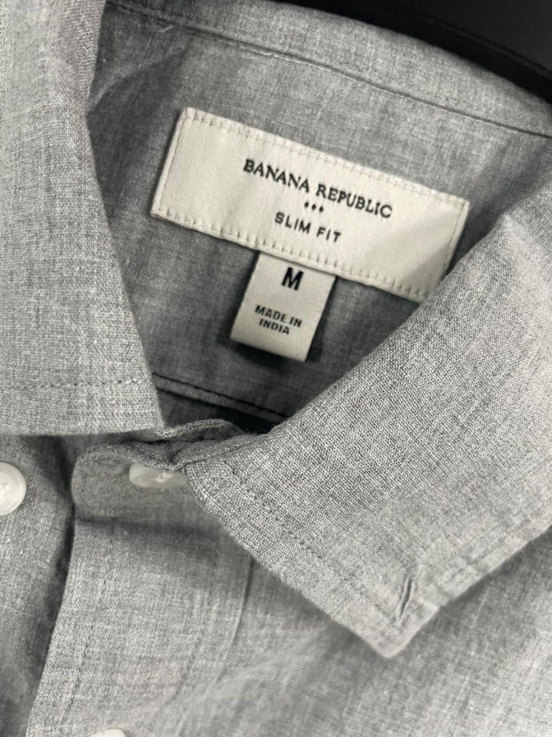 Banana Republic - Half Sleeve Shirt - Grey - Slim Fit