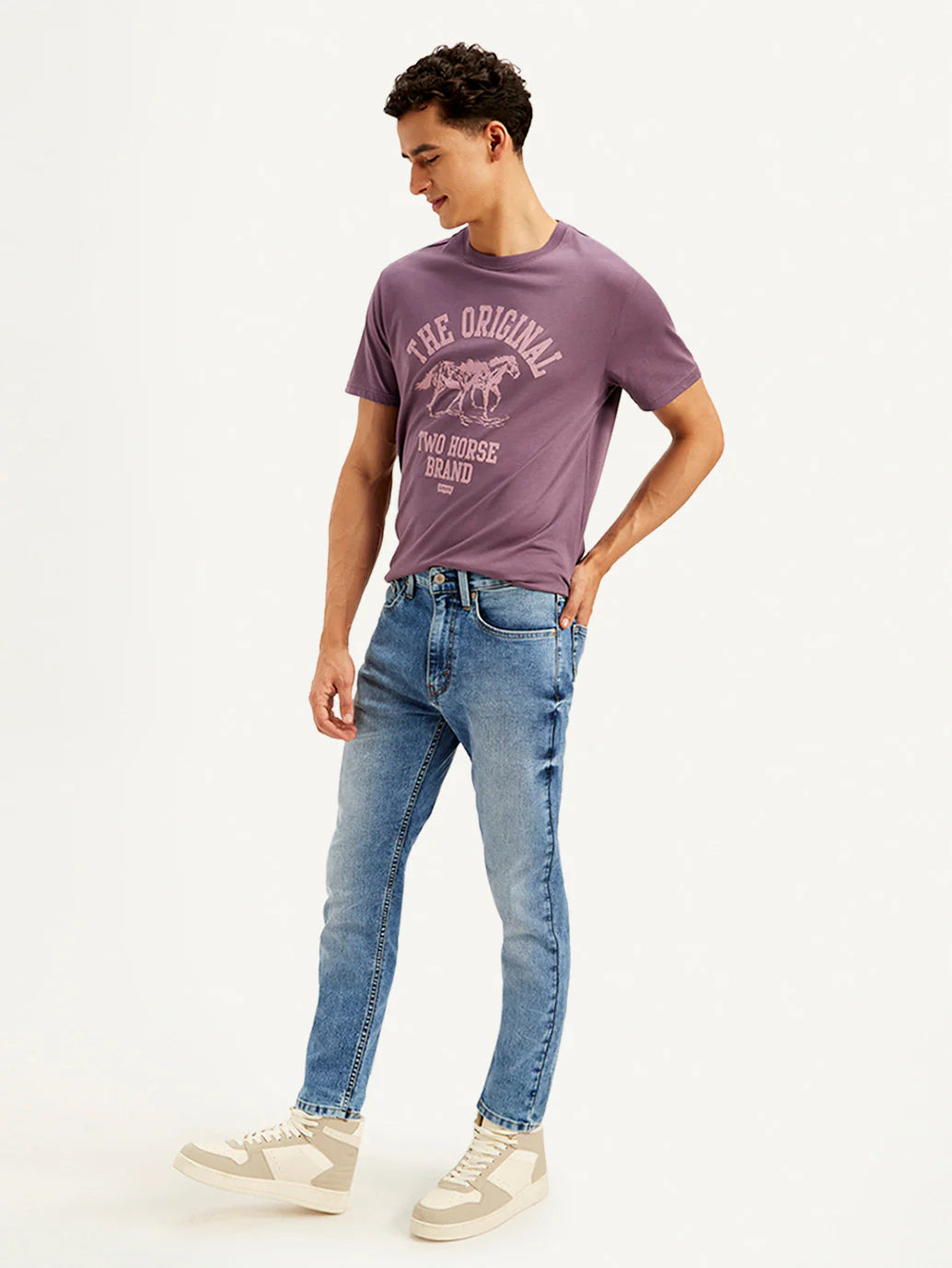 Levis - Men's 511 Blue Slim Fit Mid Rise Jeans