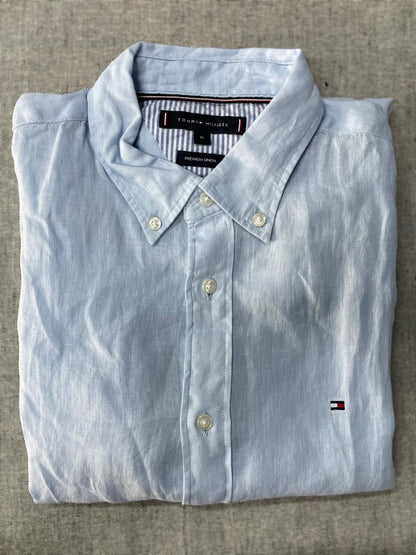 Tommy Hilfiger - Linen Regular Fit Solid Full Sleeve Casual Shirt