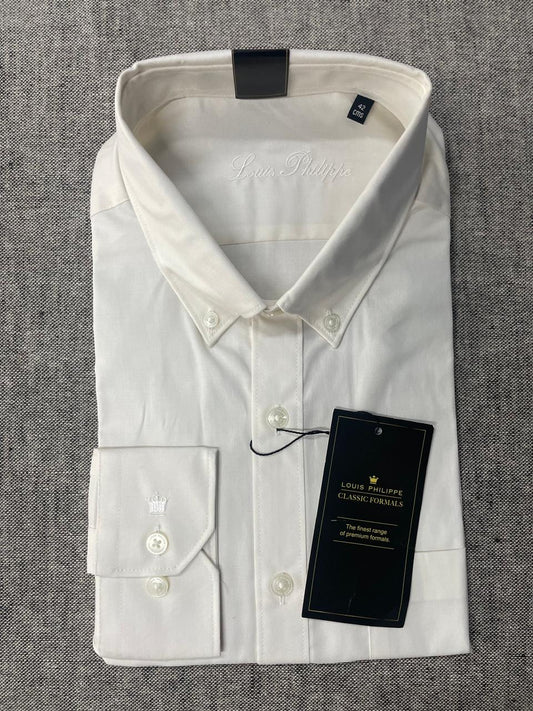 Louis philippe - Full Sleeve Classic Fit Shirt Off White Colour