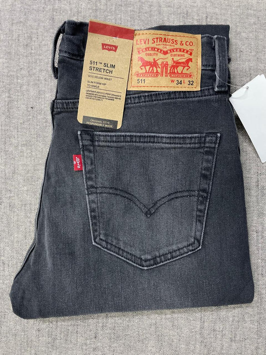 Levis - Men's 511 Slim Fit Mid Rise Jeans - Length 32
