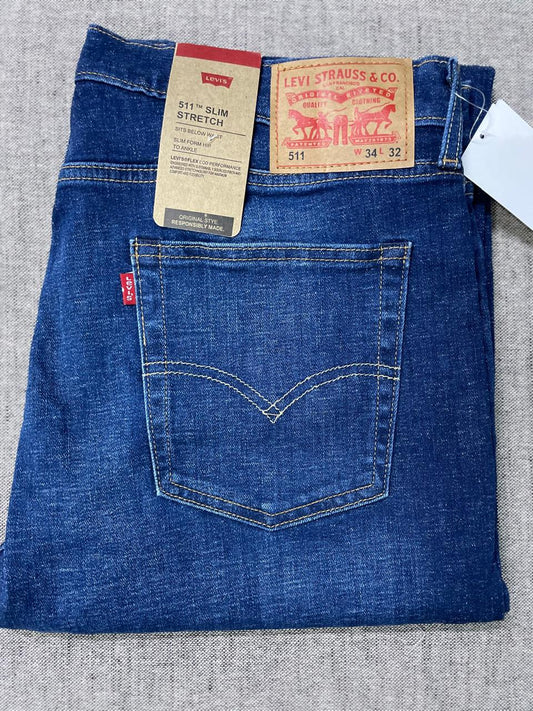Levis - Men's 511 Slim Fit Mid Rise Jeans - Length 32