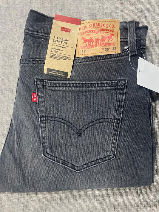 Levis - Men's 511 Slim Fit Mid Rise Jeans - Length 32