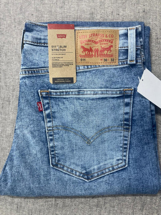 Levis - Men's 511 Slim Fit Mid Rise Jeans - Length 32