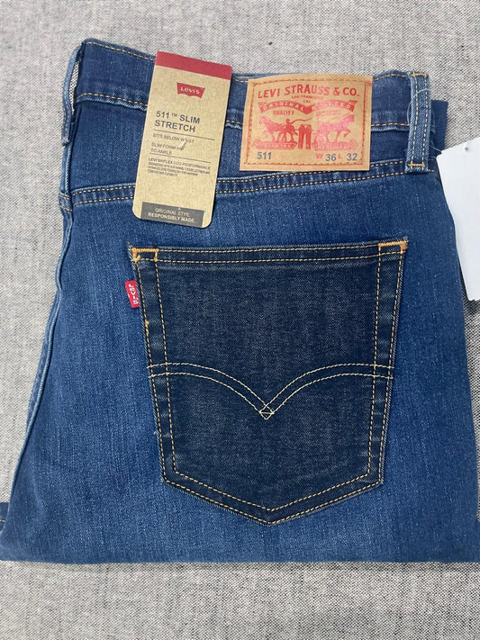 Levis - Men's 511 Slim Fit Mid Rise Jeans - Length 32
