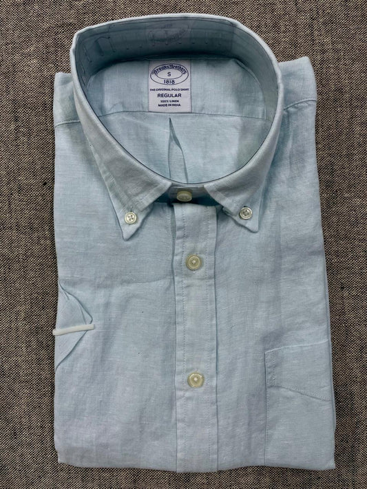 Brooks Brothers - Regular Fitted Linen Shirt - Half sleeves