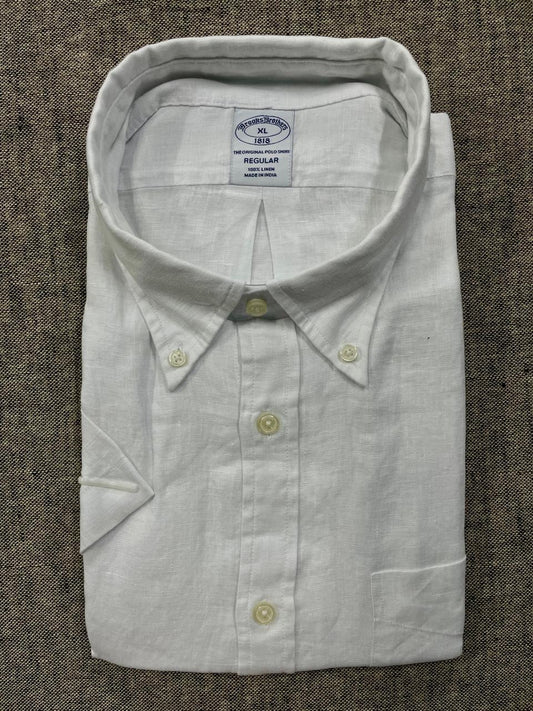 Brooks Brothers - Regular Fitted Linen Shirt - Half sleeves