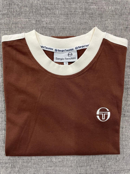 Sergio Tacchini - Retro T Shirt Choc / Cream