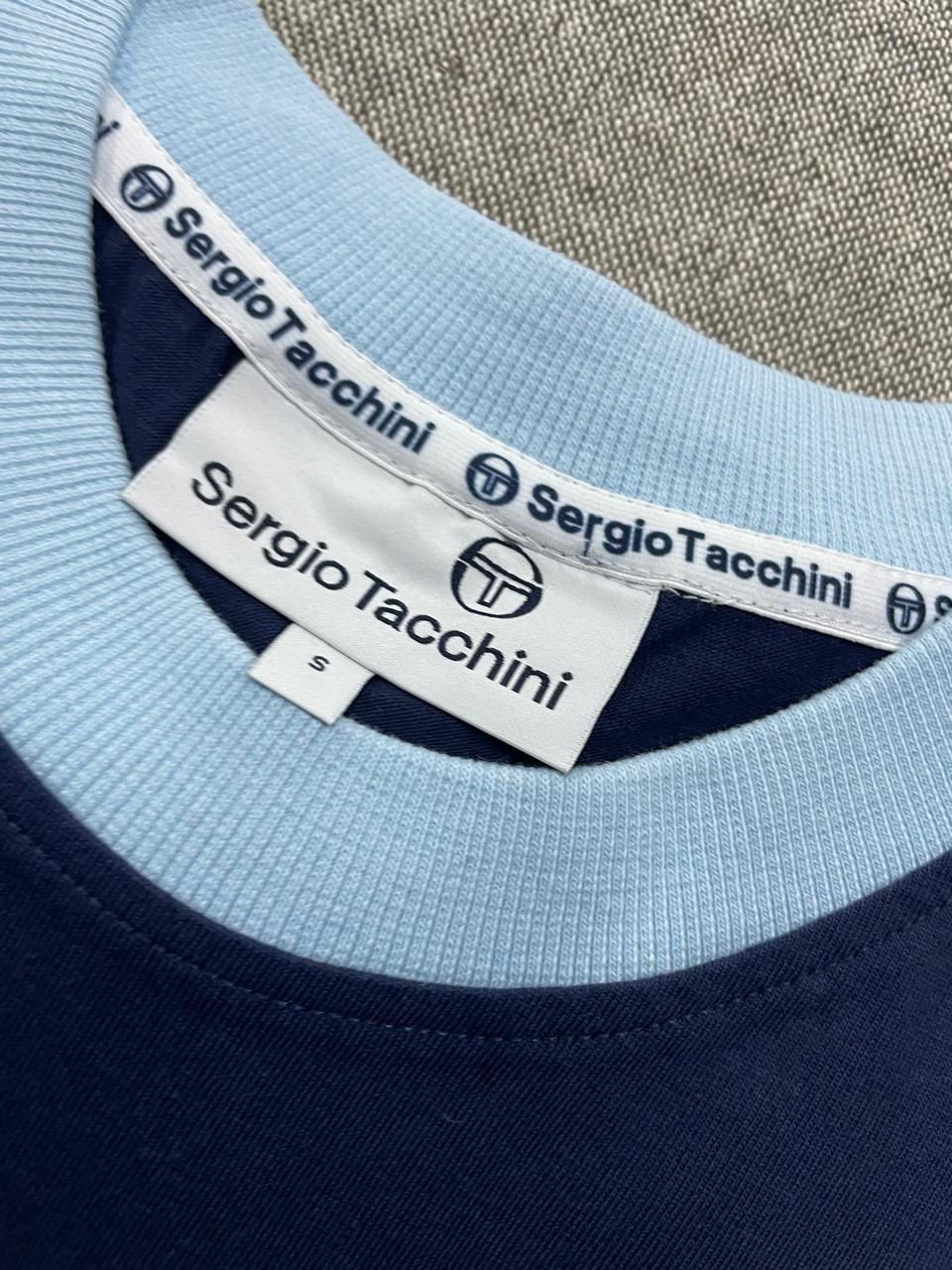 Sergio Tacchini - Retro T Shirt Navy Sky