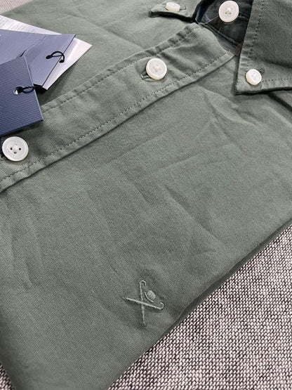 Hackett - Garment Dye Oxford Long Sleeve Shirt - Tailored Fit