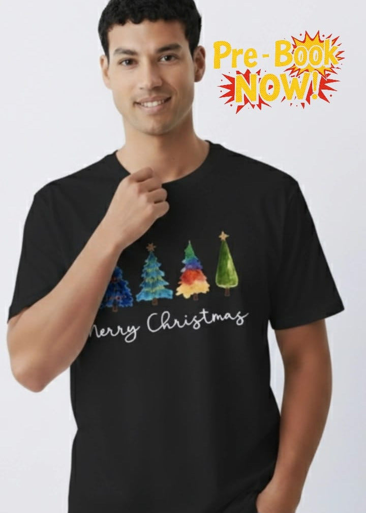 Merry Christmas T shirt - Black