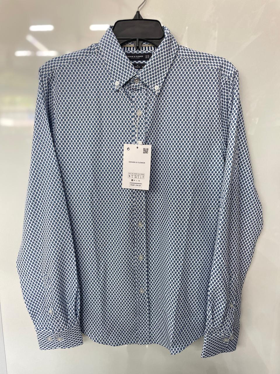 Denim & Flower - Stretch Slim Fit Full Sleeve Shirt