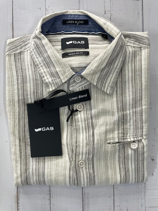 GAS - Linen blend full sleeve regular fit shirt
