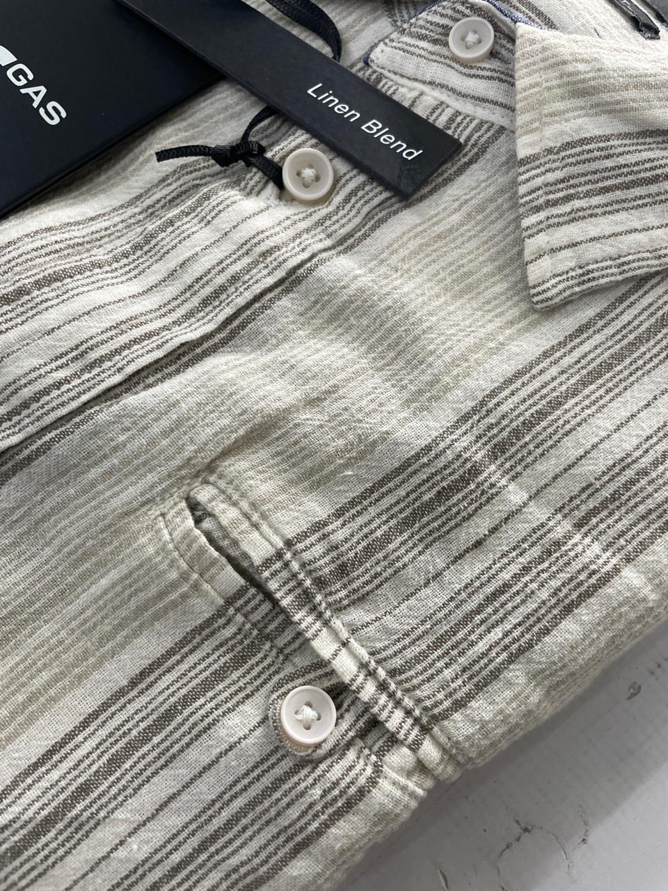 GAS - Linen blend full sleeve regular fit shirt