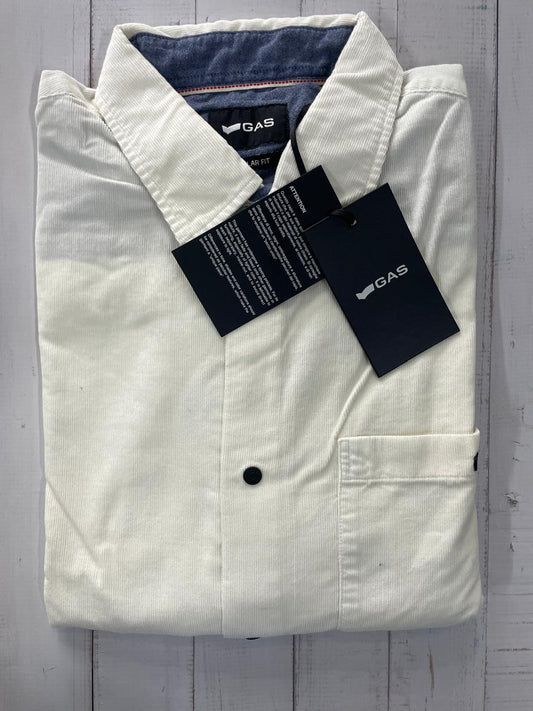 GAS - Off-white colour corduroy full sleeve  regular fit shirt