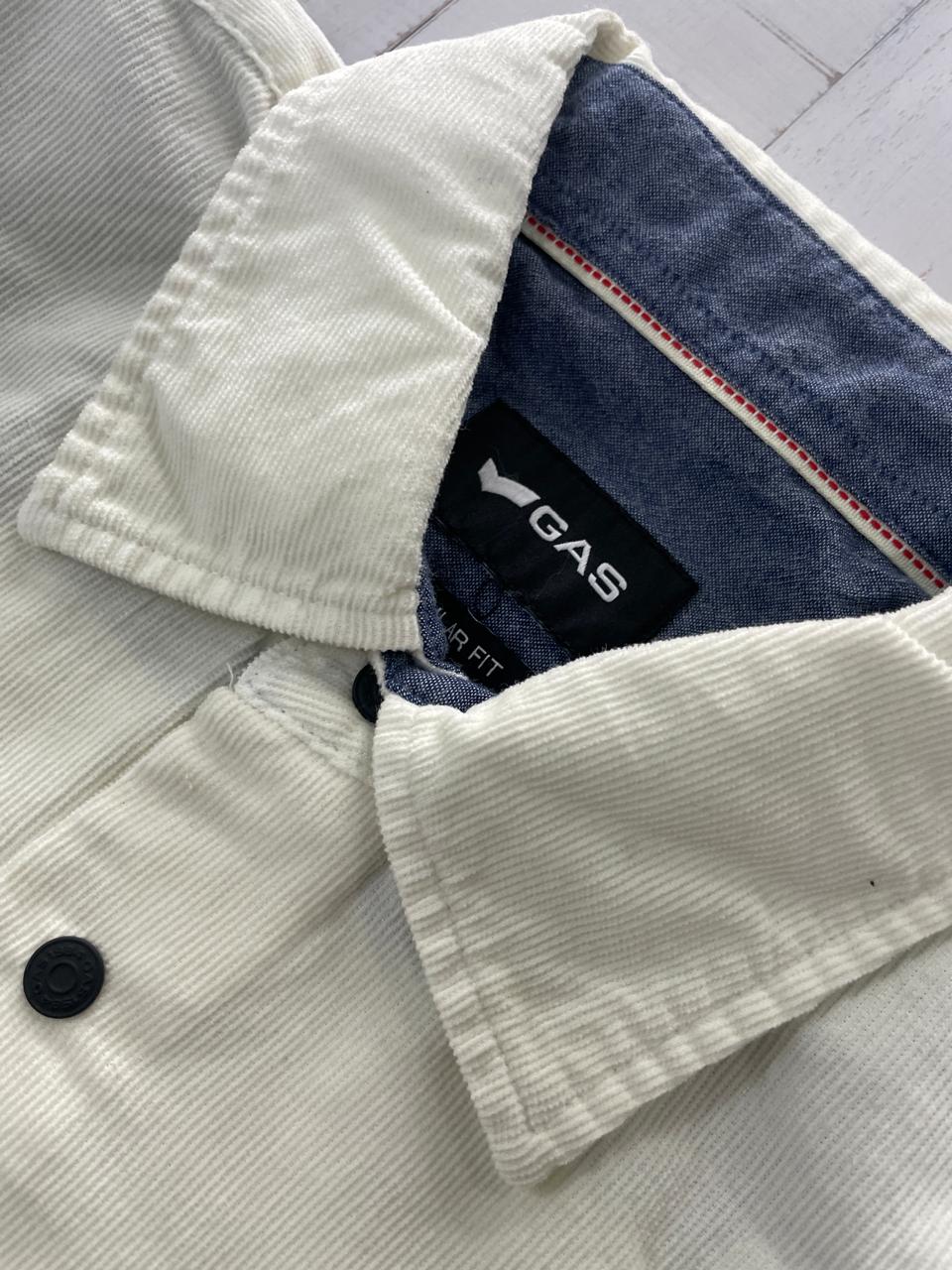 GAS - Off-white colour corduroy full sleeve  regular fit shirt