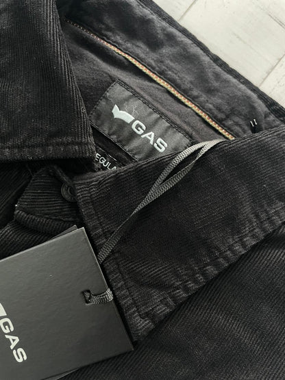 GAS - Black colour corduroy full sleeve regular fit shirt