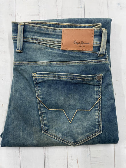 Pepe Jeans - Men Blue Mid Rise Skinny Fit Powerflex Jeans