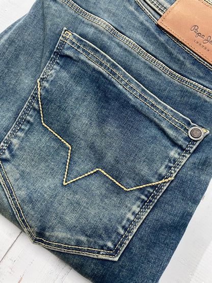 Pepe Jeans - Men Blue Mid Rise Skinny Fit Powerflex Jeans