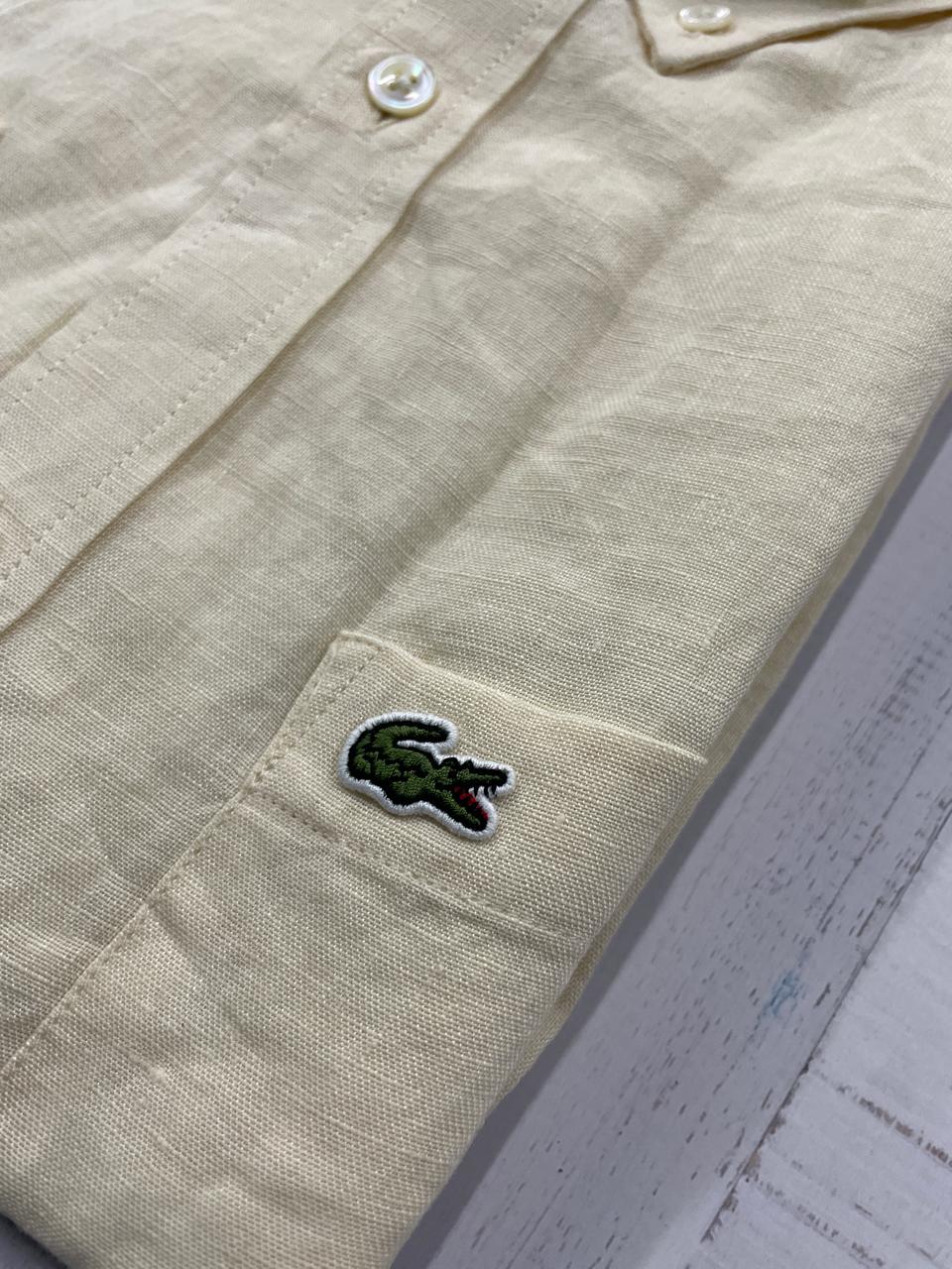 LACOSTE - Full Sleeved Linen Shirt