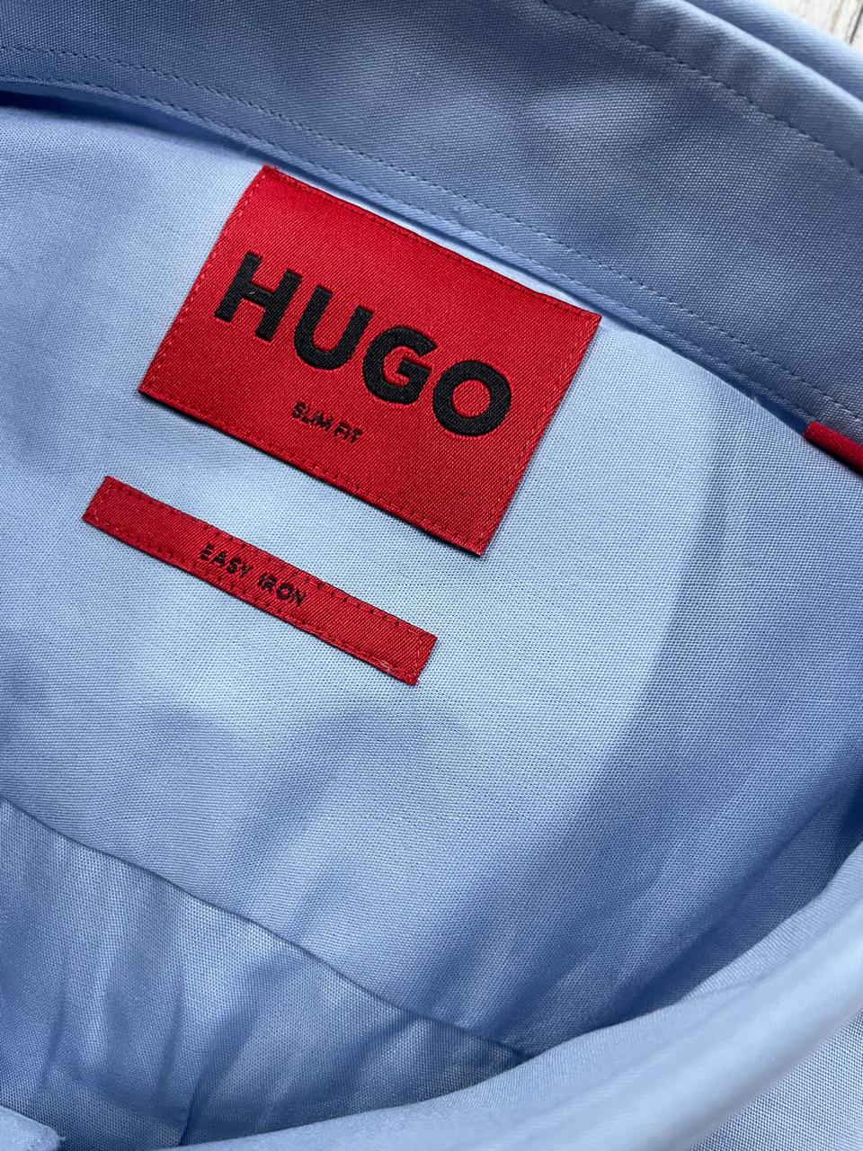 HUGO  - Slim-fit shirt in easy-iron