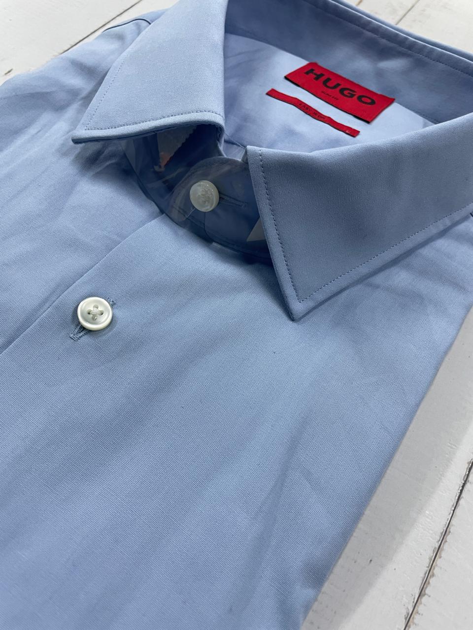 HUGO  - Slim-fit shirt in easy-iron