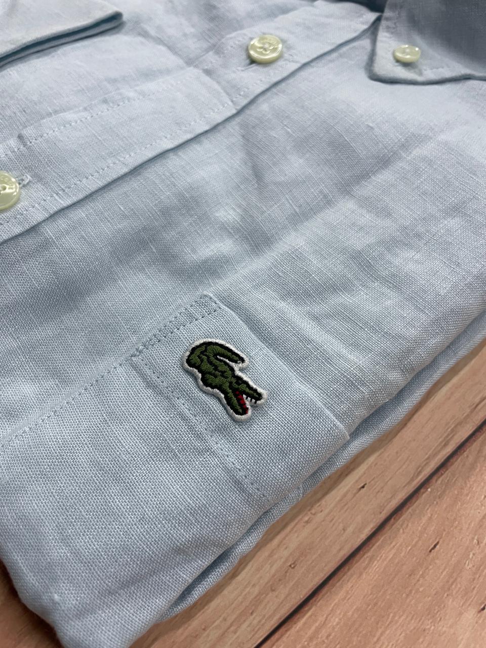 LACOSTE - Full Sleeved Linen Shirt
