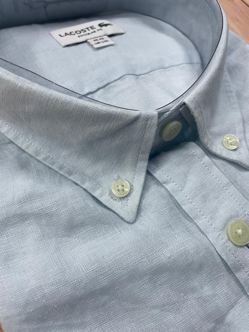 LACOSTE - Full Sleeved Linen Shirt