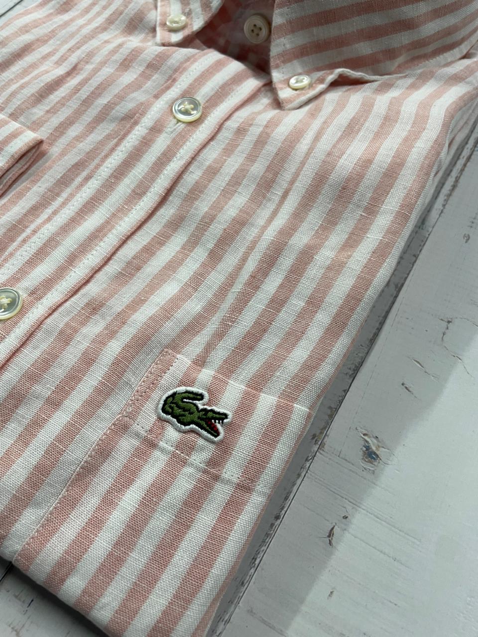LACOSTE - Full Sleeved Linen Shirt