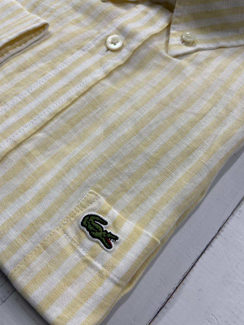 LACOSTE - Full Sleeved Linen Shirt