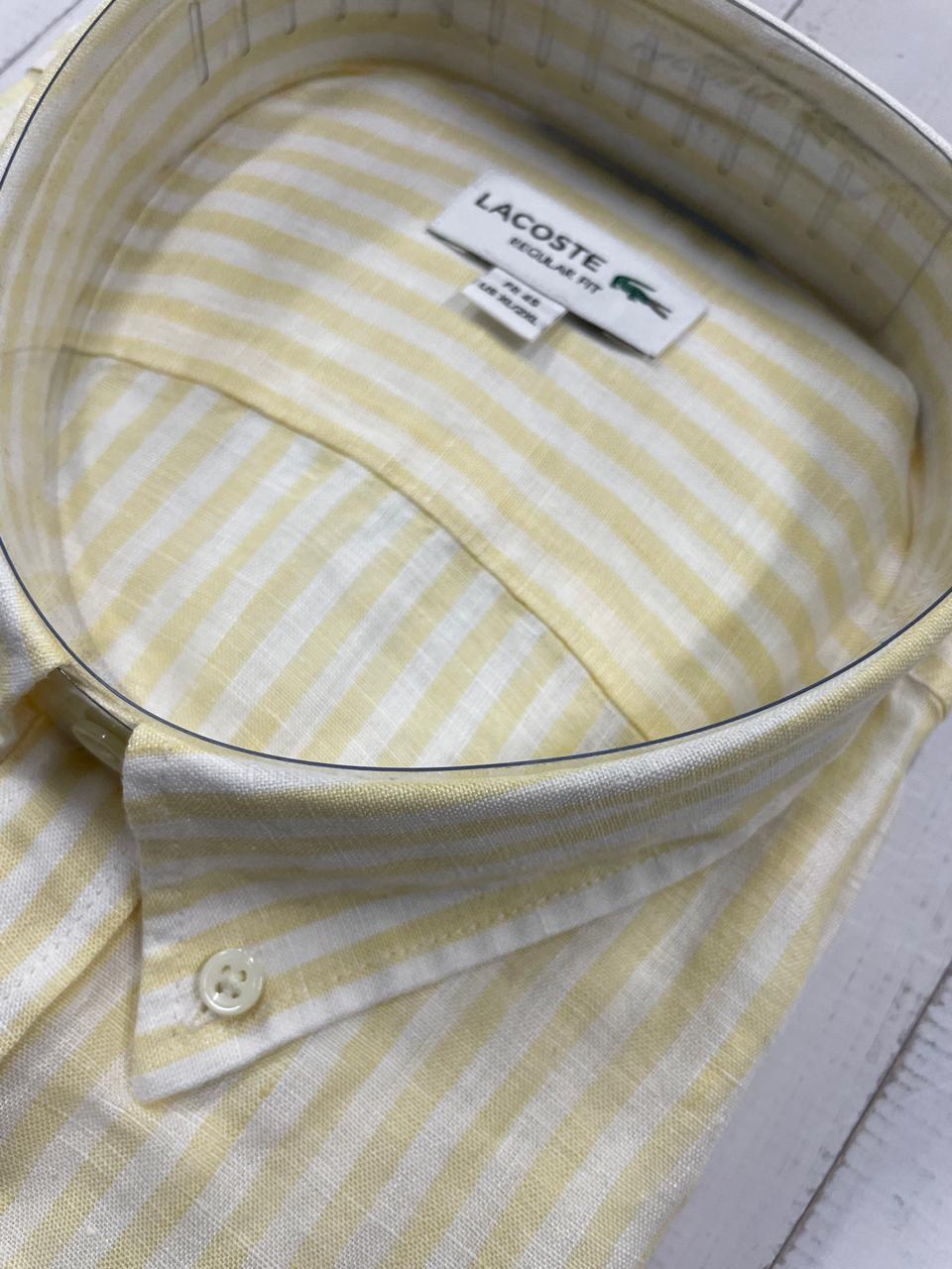 LACOSTE - Full Sleeved Linen Shirt