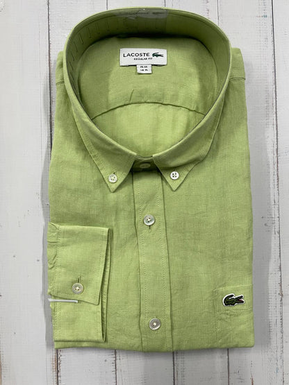 LACOSTE - Full Sleeved Linen Shirt