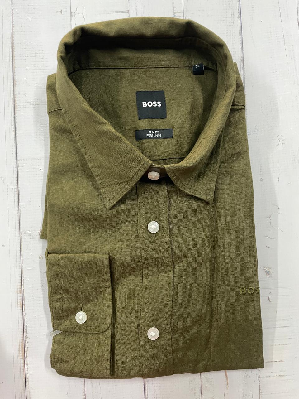 BOSS - Pure Linen - Slim Fit Shirt