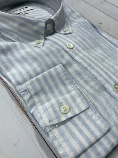 LACOSTE - Full Sleeved Linen Shirt - Regular Fit