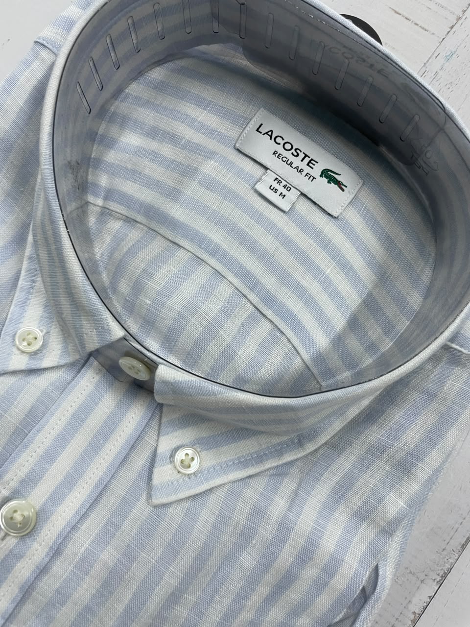 LACOSTE - Full Sleeved Linen Shirt - Regular Fit
