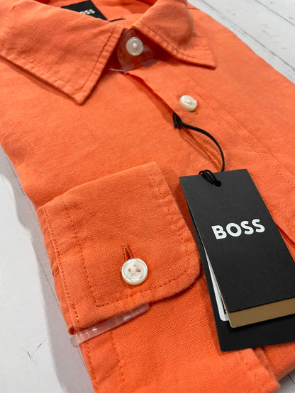 BOSS - Full sleeve linen shirt - Slim Fit