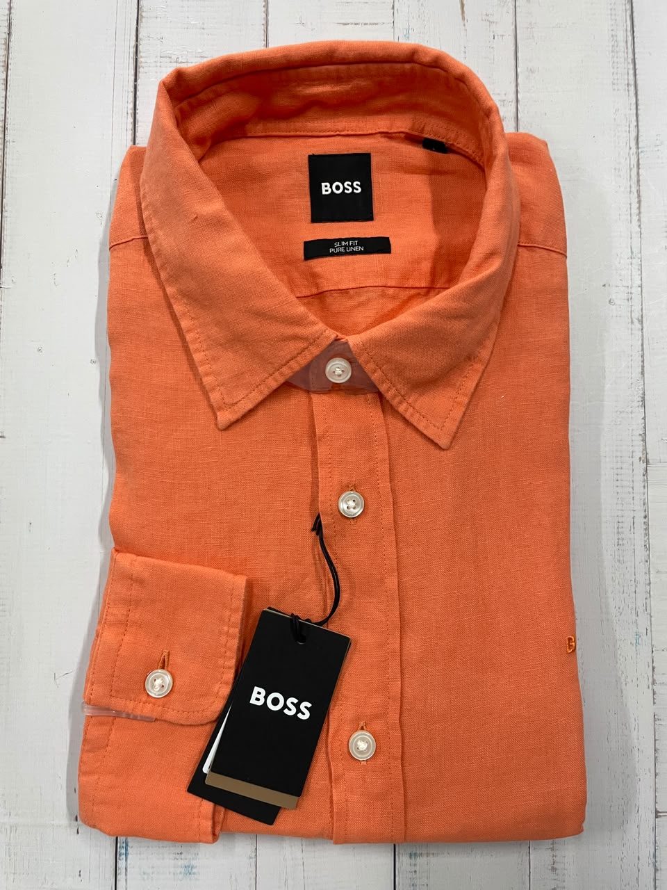 BOSS - Full sleeve linen shirt - Slim Fit