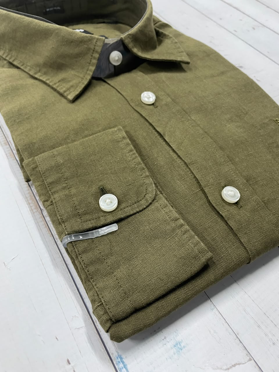 BOSS - Full sleeve linen shirt - Slim Fit