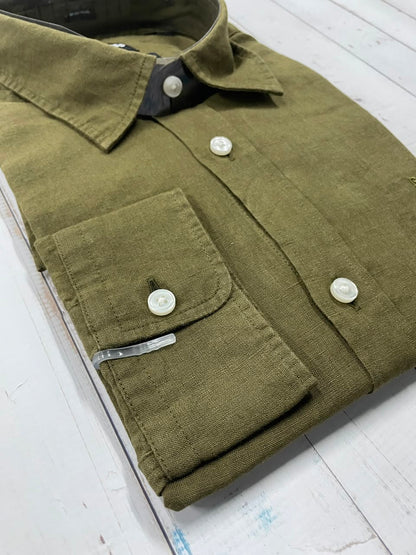 BOSS - Full sleeve linen shirt - Slim Fit