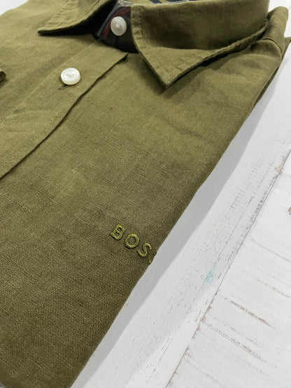 BOSS - Full sleeve linen shirt - Slim Fit