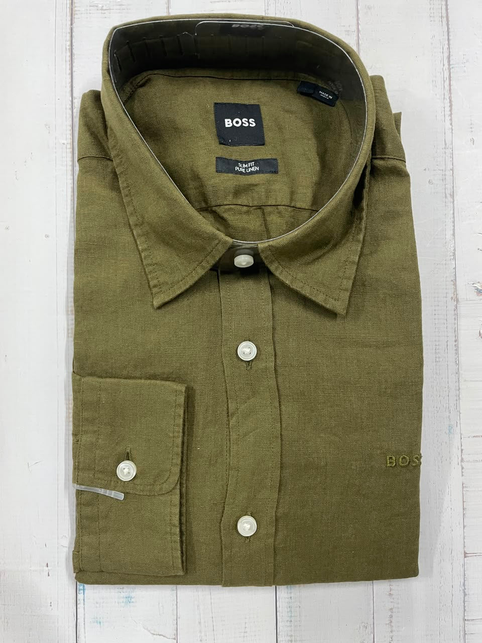 BOSS - Full sleeve linen shirt - Slim Fit