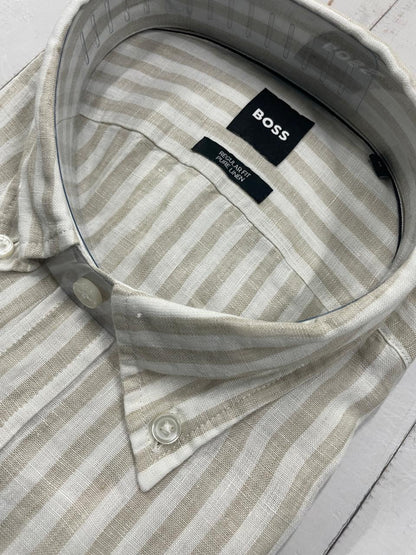 BOSS - Full sleeve Pure linen shirt - Regular Fit