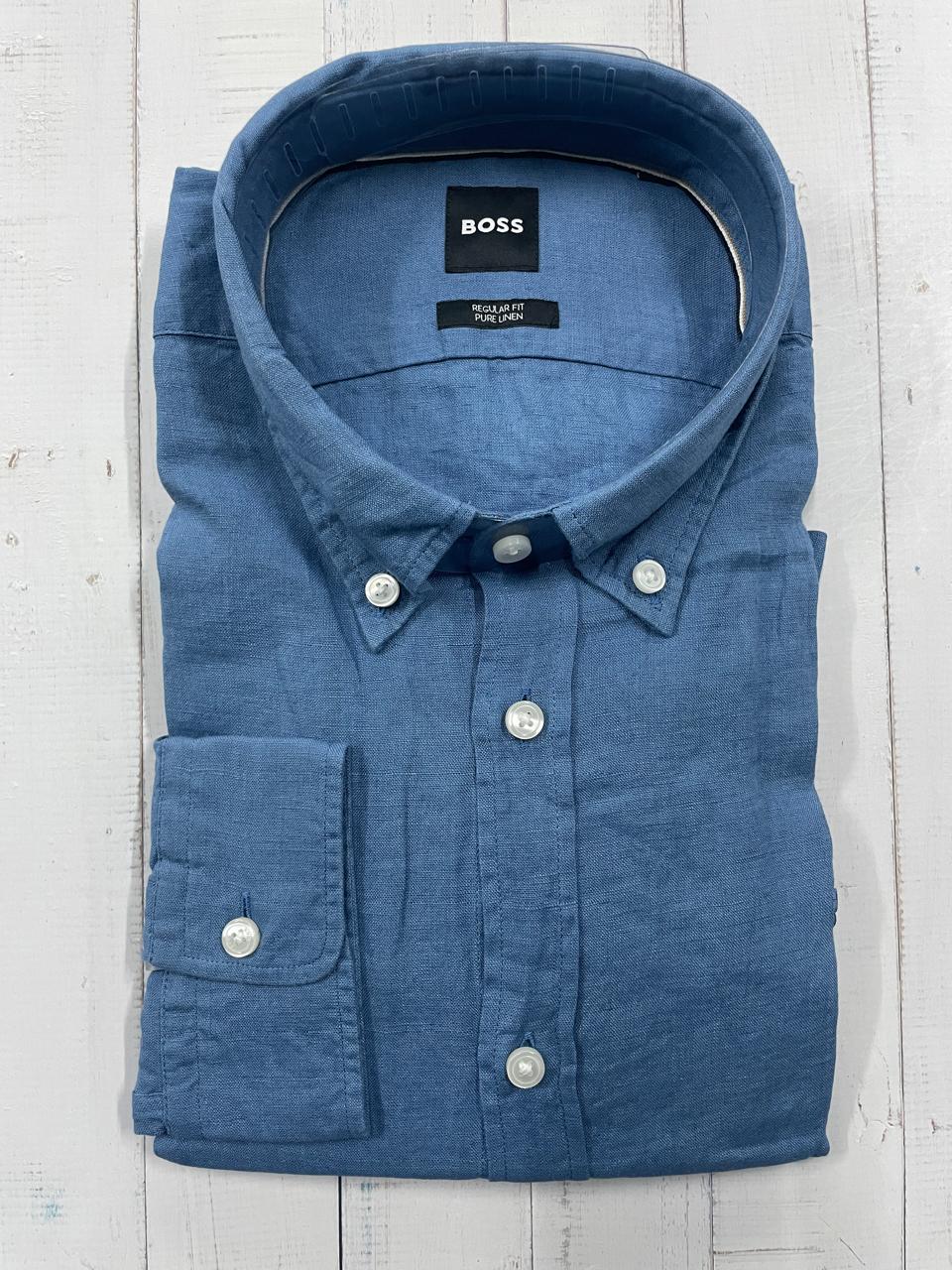 BOSS - Full sleeve Pure linen shirt - Regular Fit