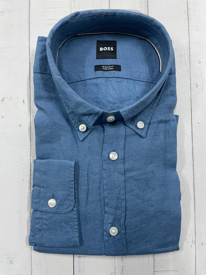 BOSS - Full sleeve Pure linen shirt - Regular Fit