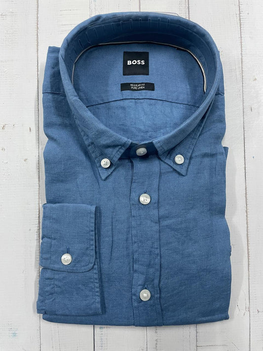 BOSS - Full sleeve Pure linen shirt - Regular Fit
