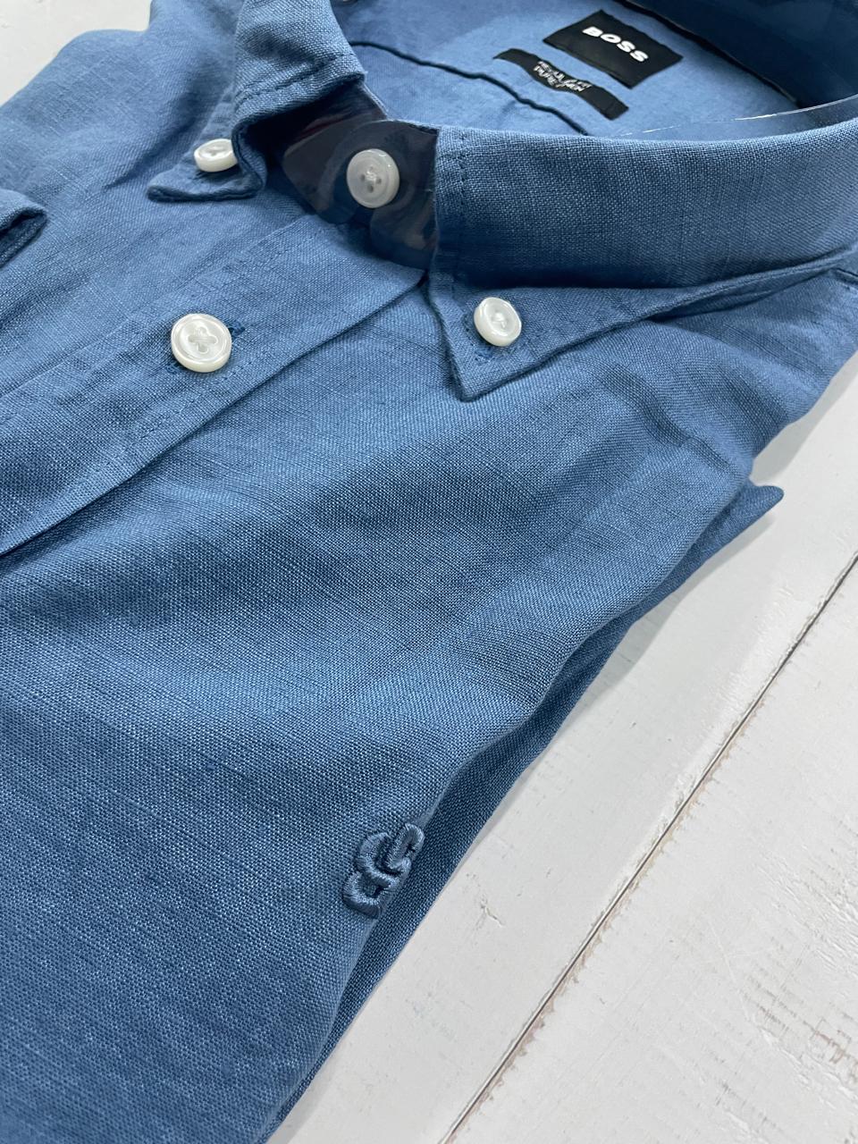 BOSS - Full sleeve Pure linen shirt - Regular Fit