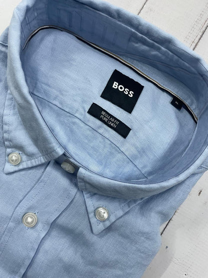 BOSS - Full sleeve Pure linen shirt - Regular Fit