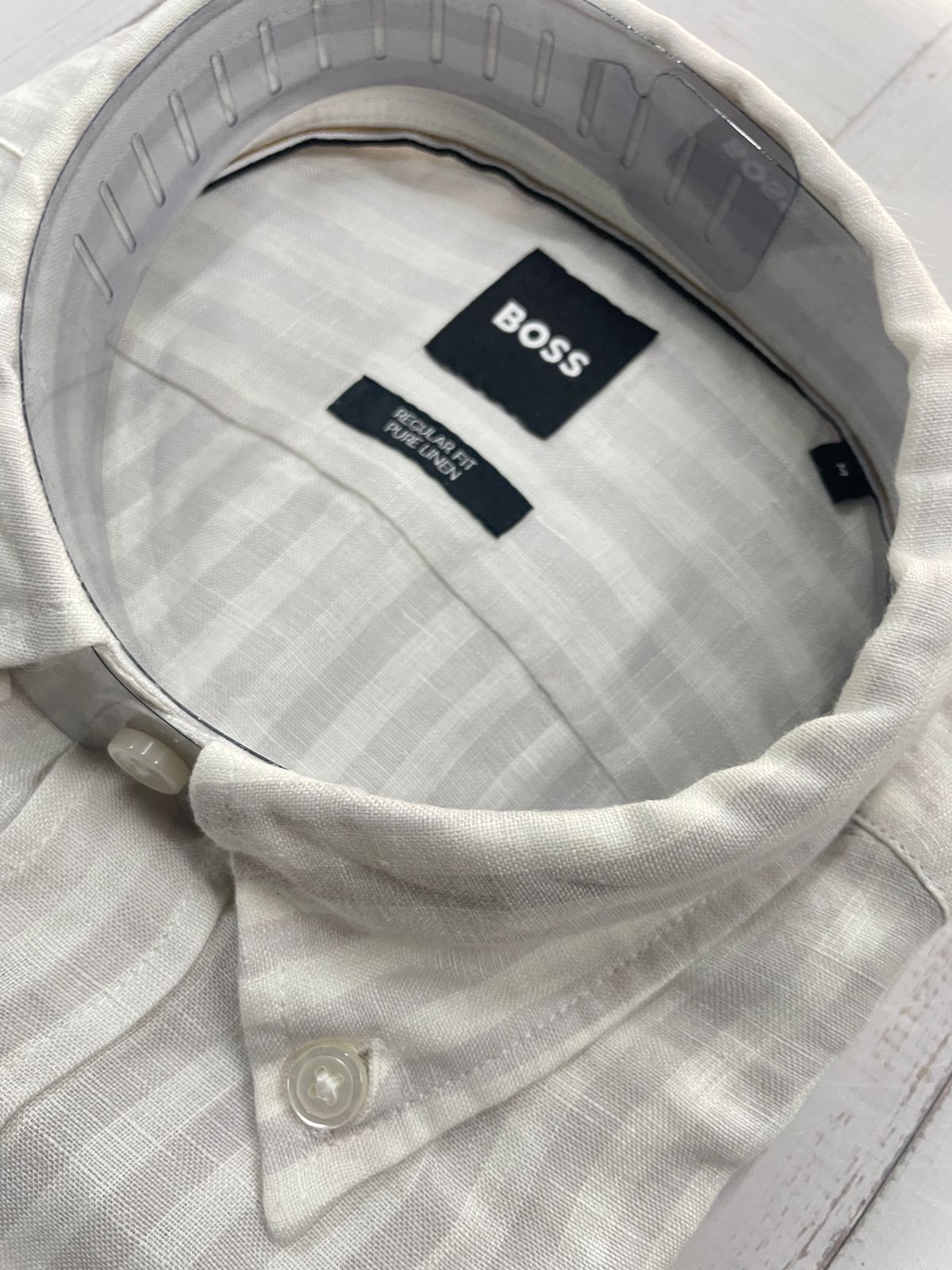 BOSS - Full sleeve Pure linen shirt - Regular Fit