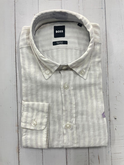 BOSS - Full sleeve Pure linen shirt - Regular Fit