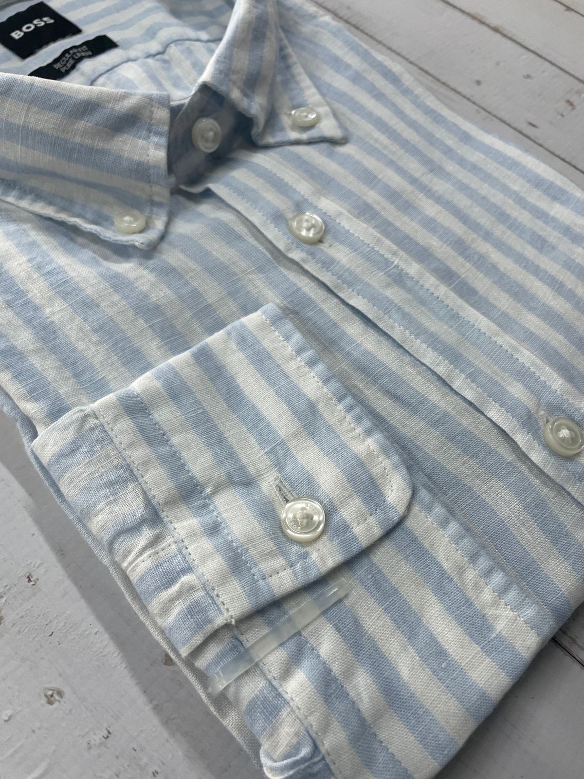 BOSS - Full sleeve Pure linen shirt - Regular Fit